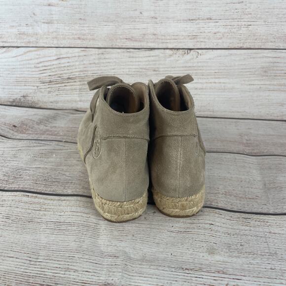 Tory Burch Rios Lace-Up Womens Sz 6.5M Espadrille Booties Tan - Picture 7 of 12